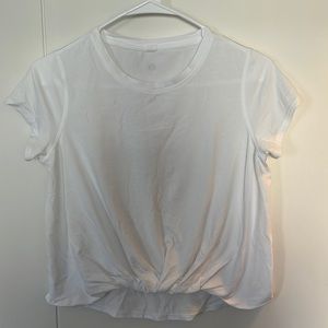 Lululemon white top with bunching detail